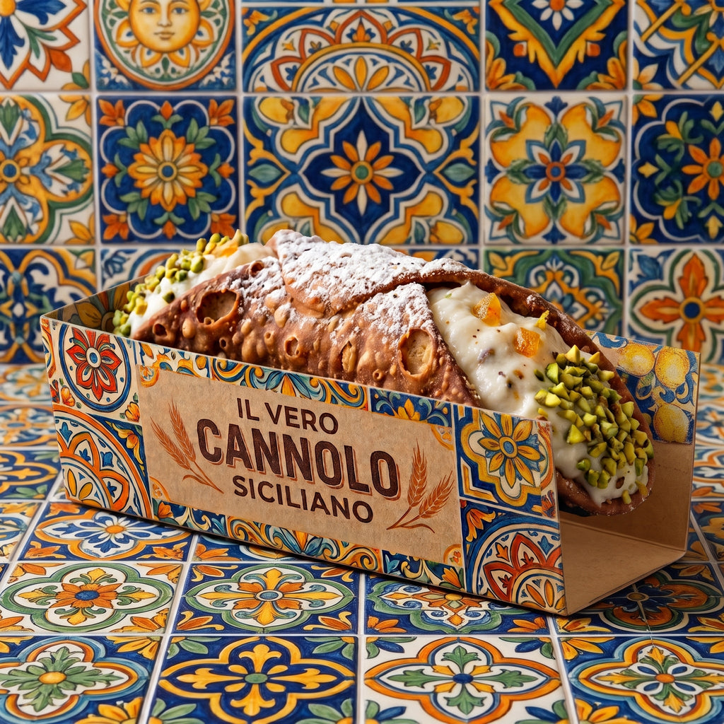 Porta cannolo siciliano kraft personalizzato